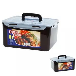 파인테라 쵸코 플라스틱 반찬통 핸디형 김치냉장고용기 굿앤굿밀폐8.0L