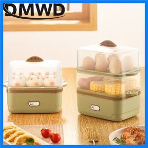 DMWD 전기 계란 조리기 이중 레이어 다기능 계란 보일러 옥수수 우유 빠른 아침 식사 기계 가정 식품 난방