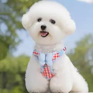 [골드스마일]강아지 베이직 하네스 가슴줄 리드줄 개목줄 외출용품 산책줄