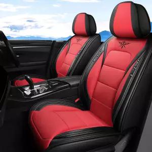 팡두 시트 커버 2009-2025 닷지 챌린저 커스텀 핏 스탠드형 프론트 세트 가죽 쿠션 방수 카시트 풀 자동차