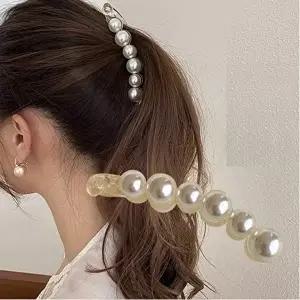 집게 머리띠 헤어 헤어슈슈 진주 스윗 바나나-WFIZUGV
