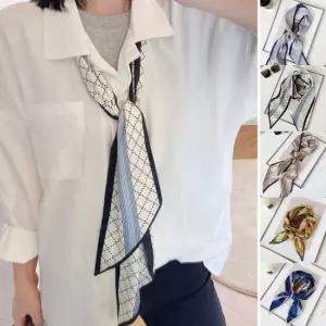 여성 스카프 미니 목포인트 목걸이스카프 마그네틱스카프 면스카프 헤어밴드스카프