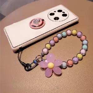 (타입 색상랜덤5p)휴대폰줄 키홀더 5p 플라워 열쇠고리 가방장식 폰스트랩