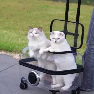 강아지 휴대용 가방 산책 켄넬 아웃도어 상품(1) 투명 소형견