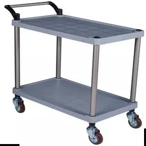 카트 서빙카 플라스틱 2단 중 회색(소폭)바퀴 BN