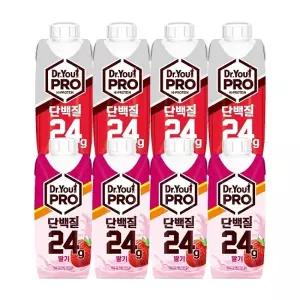 닥터유 프로 단백질 드링크 초코 250ml x4 + 딸기 250ml x4