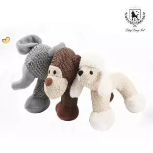 딩동펫 강아지 장난감 삑삑이 애착 인형 세트 3종