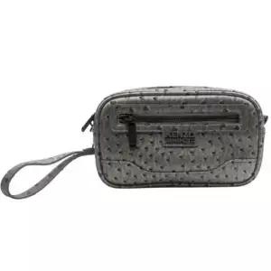 KENZO 겐조 클래식 클러치백 손목 스트랩 파우치 실버