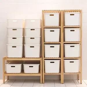 아임홈리빙 더채움 팬트리 정리함 M 2개+L 2개세트(뚜껑4개 포함)