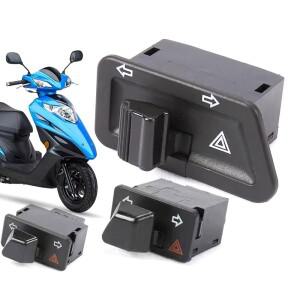 1개 바이크 오토바이 전기차 개조 부품 경고등 듀얼 플래시 스위치 방향 지시등 스타터