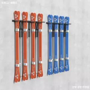 최강 스키 스노우보드 거치대 스탠드 진열장 데크 걸이대 브라켓 정리대 블랙 3쌍 50cm