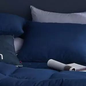 베개나라 해피니 내추럴 베개 솜 별매 커버 비비드 네이비