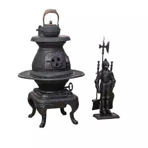 화로대 난방 무쇠 화덕 옛날화로 겸용 주철 난로 불멍