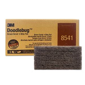 3M 두들버그 8541 브라운 청소패드 5개입 바닥 천정 타일 벽면 광택 청소