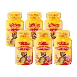 [릴크리터스]  꾸미베어스 어린이 칼슘비타민D 60구미 6병