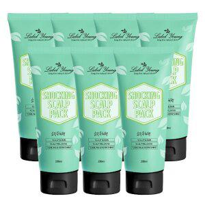 [라벨영][7개세트] 쇼킹두피팩 200ml / 두피각질+냄새+결점 토탈케어 두피 홈스케일링 제품