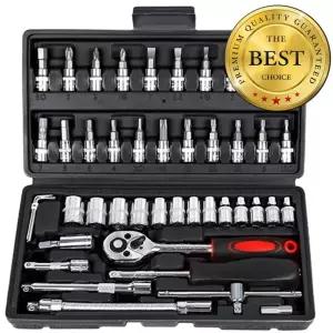 46p 복스세트 복스알 정비 공구세트 소켓 소켓렌치 별비트 육각 미니복스 자동차수리공구 렌치 자전거수리