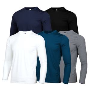남성 봄 여름 쿨링 기능성 긴팔 냉감 무지 라운드티셔츠 스판 쿨티 쿨론 빅사이즈 작업복티셔츠 작업복상의