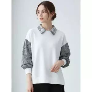 [하프클럽/리블리크]크레쉬 레이어드 맨투맨 티셔츠_RA3LT007