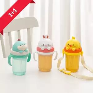 [１+１] 에디슨 프렌즈 유아 흘림방지 입체빨대컵 시리즈2