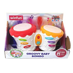 윈펀_신나는 베이비 봉고/6가지 멜로디 불빛기능 드럼 악기 놀이 백일 첫돌 아기 돌 유아 두돌 장난감