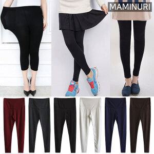 마미누리 임산부레깅스 임부복 쫄바지 빅사이즈 치마레깅스 팬츠 임산부바지 치랭스 출근룩