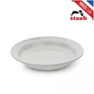 [롯데백화점]스타우브 세라믹 스프 플레이트 화이트 트러플 접시 24cm (ST40508-029)