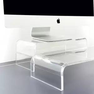 비컴피 아크릴 모니터 받침대 투명 아이맥 컴퓨터 거치대 선반