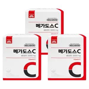고려은단 메가도스C 비타민C 3000 60포 3개 6개월분 고함량 영국산 분말 D