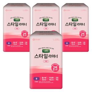 디펜드 스타일라이너 여성용, 무향, 롱, 28매, 4개(112매)