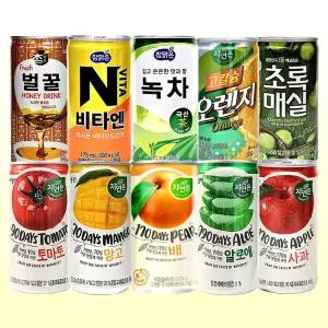 웅진 자연은 180 대일 참맑은 175 / 배 매실 알로에 토마토 오렌지 사과 망고 녹차