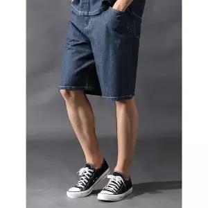 [하프클럽/]와이드 하프밴딩 데님 반바지 PWCP5140