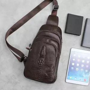1612 천연소가죽 슬링백 메신져백 크로커 가죽가방/슬링/백/여행/크로스/남자/메신져/여성/가방/캐주얼