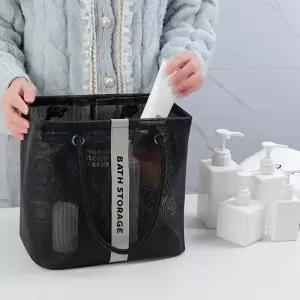 JP 메쉬 목욕 바구니 수영장 물놀이 접이식 가방 헬스 샤워가방