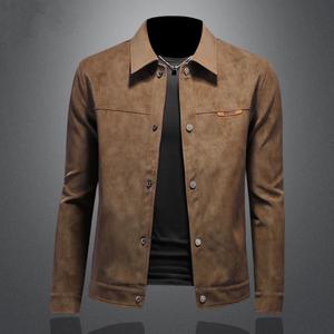 스웨이드 자켓 재킷 점퍼 세무 봄 가을 남성 패션 다 스타일 트렌드 슬림 캐주얼 잘 생긴 가죽 탑