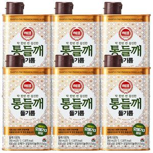 해표 통들깨 들기름 350ml x 6개