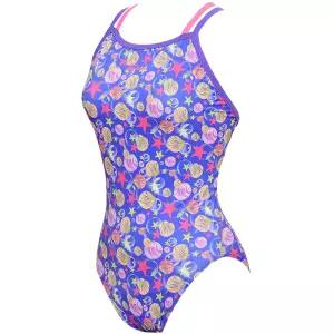 티에스나인 여자 실내 수영복 원피스 강습용 스윔웨어 마린 바이올렛