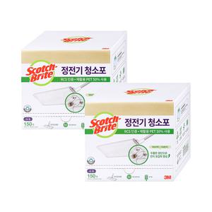 3M 정전기 청소포 대형 150매 x 2개 / 밀대청소포 리필
