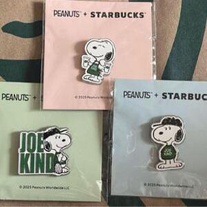 일본 스타벅스 PEANUTS 피너츠 스누피 콜라보 핀뱃지 브로치