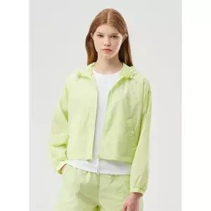 [르꼬끄](강남점)[이월][70% OFF] 여성 에어리텐션 경량우븐 크롭 자켓 GYL / QP222OJK41