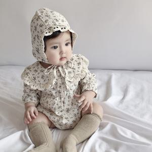 플라워보넷면우주복 아기촬영룩 여아신생아 점프수트