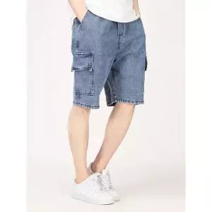 [하프클럽/]와이드 원턱 캐주얼 카고 청 반바지 SHCP3555