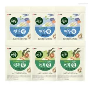 샘표 연두링 코인육수 멸치디포리 80g 3개+다시마표고야채 80g 3개 (총 120알)