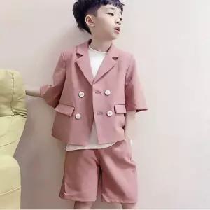 남아 반팔 더블정장 자켓 반바지 아동 하객룩 세트