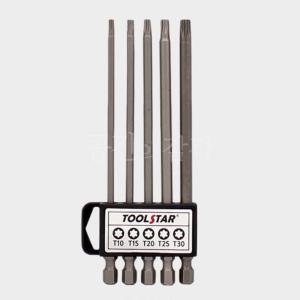 150mm 별 비트 5종 세트 전동 드라이버 T10 T15 T20 T25 T30 TORX BITS 헤드6.35mm