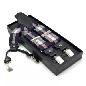 젠틀맨 4클립 멜빵(체크)/멜빵/서스펜더/정장/서스팬더/바지용/클립/성인용/허리/찝개/남성/벨트/후크/고리