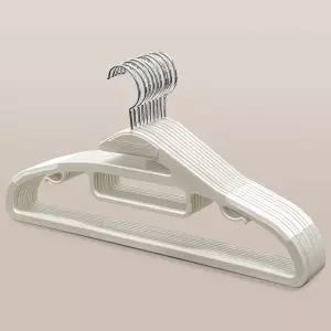 국내제작 까사마미 화이트 옷걸이 100개 어깨뿔방지 상의 니트 티셔츠 멀티 옷걸이