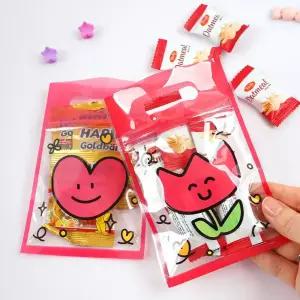 어린이집 생일 답례품 간식 구디백 미니 100개 영어 유치원 선물 해피 피스 지퍼백