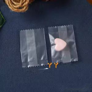 미니 쿠키 포장지 대량 반투명 비닐 봉투 씰링 밀봉 500개 스크럽 3.5x5 내용물X