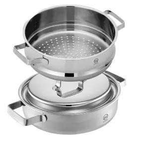 PN풍년 위더스 리네 IH 스텐 전골냄비 24cm + 찜기 24cm 세트 / 통3중 스테인레스 인덕션겸용 냄비